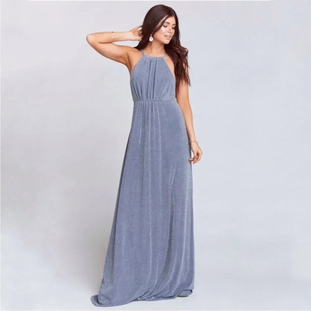 Show Me Your Mumu Amanda Maxi Dress in Dancing Queen Shine Smoke Size XXL